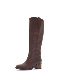 Stiefel Gabor, Damen, Gr. 37,5, Textil, Normalschaft, braun, Kalbsleder, used, Schuhe Stiefel, Blockabsatz, Langschaftstiefel in Schuhweite G (= weit)