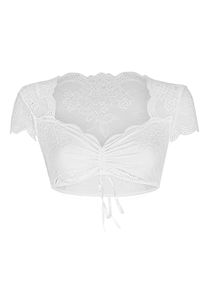 Dirndlbluse Nina von C. "Dirndlbluse, kurzarm Tracht", Damen, Gr. 32, wei&szlig;, Obermaterial: 92% Modal CMD. 8% Elasthan EL., Blusen Dirndlbluse