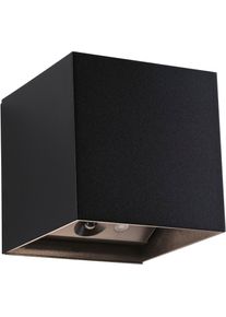 Paulmann LED Wandleuchte "Nyara IP44 2W", schwarz, 2, H: 10,4cm, 2 Stk., Leuchten, D&auml;mmerungsgesteuerter Bewegungsmelder (HF), LED Wandleuchte