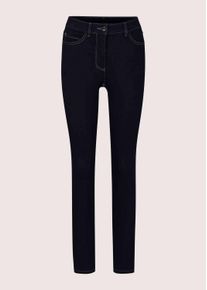 Madeleine Mode Regular-fit-Jeans MADELEINE "Hose Bequeme Skinny-Jeans aus Powerstretch", Damen, Gr. 22, schwarz (dunkelblau), Modern, skinny fit, Jeans Regular-fit-Jeans