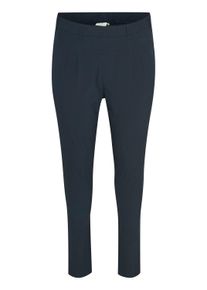 Marlene-Hose Kaffe CURVE "Damen Hose KCjia", Damen, Gr. 48, N-Gr, blau (midnight marine), Obermaterial: 68% Polyester PES. 28% Viskose CV. 4% Elasthan EL., Hosen Marlene-Hose