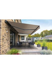 Halbkassettenmarkise Konifera "SUN LED", beige (khaki), B:400cm, Aluminium, Polyester, Stahl, Markisen, Halbkassettenmarkise, mit Funkmotor und LED-Stripes, verschiedene Gr&ouml;&szlig;en und Farben