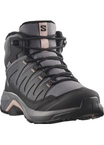 Winterstiefel Salomon "X-ADVENTURE COLDRUSH WP W", Damen, Gr. 37, castlerock, schwarz, shadow gray, Leder, Textil, Schuhe Winterstiefel, wasserdicht