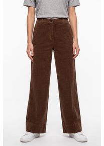 Cordhose BOSS Orange "Tacodi Premium Damenmode", Damen, Gr. 44, N-Gr, braun (medium braun 213), Cord, Obermaterial: 73% Baumwolle, 25% Modal, 2% Elasthan, unifarben, lang, Hosen Cordhose, aus Baumwoll-Modal-Mix mit Stretch