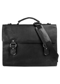 Aktentasche Bodenschatz "Bodenschatz Herren, Damen echt Leder", Gr. B/H/T: 40cm x 31cm x 7cm onesize, schwarz, Leder, Taschen Aktentasche, echt Leder