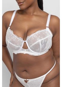 B&uuml;gel-BH Dorina "Yelena (Bridal)", Damen, Gr. 85, Cup G, wei&szlig; (ivory), Obermaterial: 77% Polyester, 19% Polyamid, 4% Elasthan, BHs B&uuml;gel-BH, mit Spitzendetails