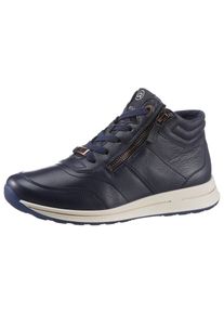 Schn&uuml;rboots Ara "OSAKA", Damen, Gr. 8,5 (42,5), blau (dunkelblau), Glattleder, Schuhe Schn&uuml;rboots, Herbstboots, mit beidseitigen Rei&szlig;verschl&uuml;ssen, H-Weite (=sehr weit), Topseller