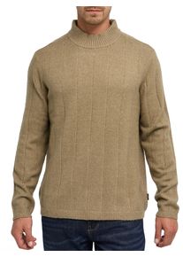 Rollkragenpullover INDICODE "INCrowport", Herren, Gr. XL, beige (beige mix), Pullover Rollkragenpullover, Materialmix, regular fit