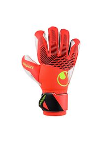Torwarthandschuhe Uhlsport "Torwarthandschuhe FM ZNE Soft Pro", Herren, Gr. 8, rot (fluo rot, wei&szlig;, fluo gelb), Obermaterial: 81% Gummi rubber. 13% Polyester PES. 6% Nylon NY., Handschuhe Torwarthandschuhe