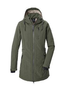 G.I.G.A. by Killtec Softshellparka "GW 61 WMN SFTSHLL PRK", Damen, Gr. 36, gr&uuml;n (olivgr&uuml;n), Oberseite: 100% Polyester.R&uuml;ckseite: 100% Polyester.Futter: 100% Polyester, G.I.G.A. DX BY KILLTEC, Jacken Softshellparka, Winddichter, wasserabweisender Damen Softshell Parka mit Teddyfleece