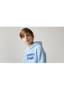 Kapuzensweatshirt LEVI'S KIDS "LVB BATWING PULLOVER HOODIE", Jungen, Gr. 16 (176), blau (chambray blau levi's), Sweatware, Obermaterial: 60% Baumwolle, 40% Polyester, Basic schmal h&uuml;ftlang, Rippb&uuml;ndchen, Sweatshirts Kapuzensweatshirt, for BOYS