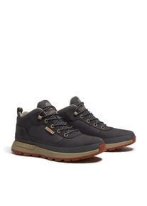 Sneaker Timberland "FIELD TREKKER - LOW LACE SNEAKER", Herren, Gr. 44,5, Synthetik, dunkelgrau nubuck w mdbrn, Leder, Schuhe Sneaker, Wintersneaker, Sneaker, Winterschuhe