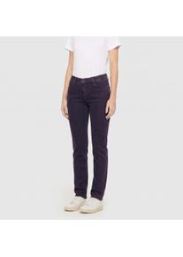 Stretch-Jeans MAC "Dream", Damen, Gr. 40, L&auml;nge 34, lila (fancy lila schwarz), Denim/Jeans, Obermaterial: 82% Baumwolle, 9% Polyester, 5% Elastomultiester, 4% Elasthan, eng normal, Jeans Stretch-Jeans, mit Stretch f&uuml;r den perfekten Sitz
