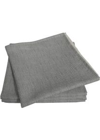 Stoffserviette Adam "Uni Light Collection" Gr. 1, grau (dunkelgrau), B:30cm L:30cm, Obermaterial: 73% Leinen, 27% Baumwolle, Servietten, Stoffserviette