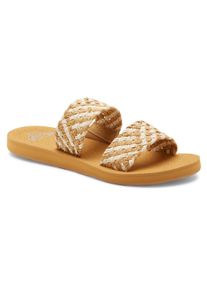 Sandalette Roxy "Porto", Damen, Gr. 7(37), beige (natural), Obermaterial: 60% Kunstharz, 40% Baumwolle / Futter: N/A / Au&szlig;ensohle: 100% TPR., Schuhe Sandalette