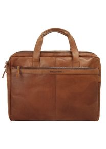SPIKES & SPARROW Aktentasche SPIKES & SPARROW "SPIKES & SPARROW Damen, Herren echt Leder", Gr. B/H/T: 40cm x 29cm x 10cm onesize, braun (cognac), Leder, beschichtet, gl&auml;nzend, Taschen Aktentasche, echt Leder