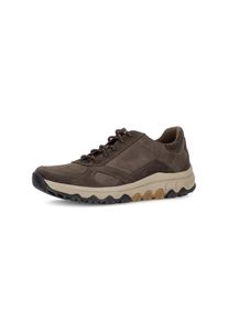 Sneaker Gabor, Herren, Gr. 9 (43), Mesh, braun, Nubukleder, Veloursleder, Schuhe Sneaker, Halbschuh, Schn&uuml;rer, Kontrastbesatz, in Weite G (= weit)