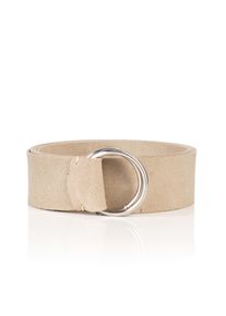 Lederg&uuml;rtel MONTI "MILANO", Damen, beige, Rindsleder, G&uuml;rtel Lederg&uuml;rtel, Rauleder, modische Ringschlie&szlig;e, One Size &ndash; 120 cm L&auml;nge