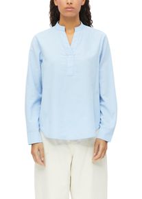 Langarmbluse s.Oliver, Damen, Gr. 46, blau haze, Blusen Langarmbluse, Tunika mit Splitneck
