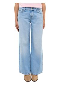 Weite Jeans Mustang "Damen Style Medley Wide Leg", Damen, Gr. 30, L&auml;nge 34, 211 hellblau, Denim/Jeans, 100% Baumwolle, unifarben, weit, Jeans Weite Jeans