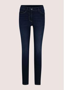 Madeleine Mode Regular-fit-Jeans MADELEINE "Hose Bequeme Skinny-Jeans aus Powerstretch", Damen, Gr. 48, blau, Modern, skinny fit, Jeans Regular-fit-Jeans