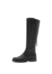 Stiefel Gabor, Damen, Gr. 38,5, Textil, Varioschaft, schwarz, Kalbsleder, Schuhe Stiefel, Langschaftsiefel mit zweckm&auml;&szlig;igem Innenrei&szlig;verschluss