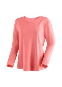 Langarmshirt Maier Sports "Long Sleeve Jersey W", Damen, Gr. XL, rosa (perlrosa), 50% Baumwolle, 50% Polyester, Rundhals, Shirts Langarmshirt, Damen Shirt langarm, leichtes Funktionsshirt, Rundhals, Reg. Fit