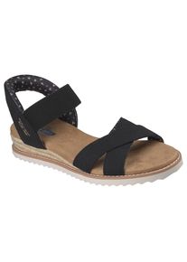 Sandale Skechers "DESERT KISS-GOLDEN LILY", Damen, Gr. 41, Textil, schwarz, Basic, Schuhe Sandale, Sommerschuh, Urlaubsschuh, Sandalette mit Memory Foam