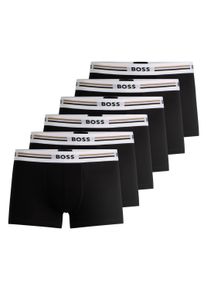 Boxershorts BOSS "Boxershort Trunk 6P Revive 6er Pack", Herren, Gr. XL, schwarz, Obermaterial: 95% Viskose CV. 5% Elasthan EL., Unterhosen Boxershorts