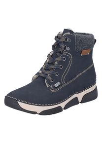 Stiefel Rieker "Stiefelette", Damen, Gr. 42, blau, Obermaterial: 50% Rindsleder Leather cow. 50% Lammleder LEL., Schuhe Stiefel