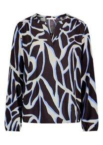 BETTY & CO Schlupfbluse BETTY & CO "Schlupfbluse mit Print", Damen, Gr. 38, grau, wei&szlig;, Blusen Schlupfbluse