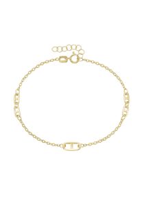 Armband Luigi Merano "Armband Ankerkette mit Elementen, Gold 375", gold, Armb&auml;nder, Damen, Gelbgold 375, Armband