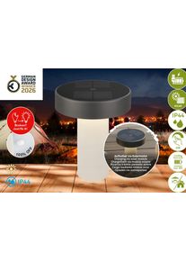LED Au&szlig;en-Tischleuchte BRILONER LEUCHTEN "POGA", grau (wei&szlig;), H:20cm &Oslash;:16cm, Leuchten, LED Au&szlig;en-Tischleuchte, 16x20 cm, Akku tauschbar, Indoor/Outdoor, Wohnzimmer, Balkon