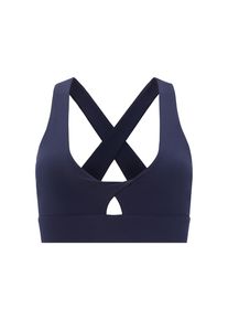 Sport-BH FABLETICS "Fabletics BH OASIS TWIST SPORTS", Damen, Gr. S, blau, Sportlich, BHs Sport-BH, mit Schl&uuml;ssellochausschnitt