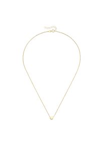 Goldkette Luigi Merano "Kette mit rundem Anh&auml;nger, Gold 375", braun (gold), Halsketten, Damen, Gelbgold 375, Goldkette