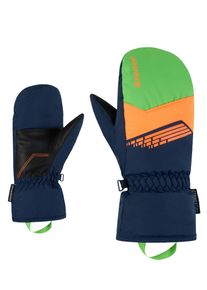 F&auml;ustlinge Ziener "LAVIVO-Z AQUASHIELD JUNIOR", Jungen, Gr. 4,5, gr&uuml;n (schwarz navy.pale gr&uuml;n), Kunstfaser, Handschuhe F&auml;ustlinge, wasserdicht, winddicht, atmungsaktiv, warm