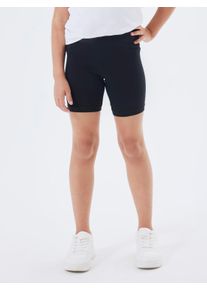 Radlerhose name it "NKFVIVIAN 2P SOLID SHORT LEGGING NOOS", M&auml;dchen, Gr. 98 (104), N-Gr, schwarz, Jersey, Obermaterial: 95% Baumwolle, 5% Elasthan, unifarben, normal kurz, Hosen Radlerhose, Baumwollmischung, Stretch, Slim Fit