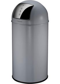 M&uuml;lleimer Fackelmann "BERLIN, Push Abfalleimer 40L", grau (urban gray), H:77cm &Oslash;:36cm, Edelstahl, M&uuml;lleimer, M&uuml;lleimer, Retro-Design, gro&szlig;es Fassungsvolumen, lackiertes Edelstahlgeh&auml;use