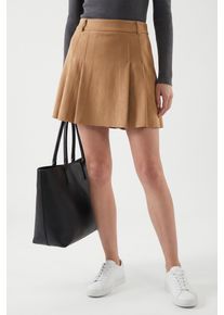 Minirock Only "ONLSTINA LIFE HW FAUX SUEDE SKIRT PNT", Damen, Gr. M (38), beige (toasted coconut), Web, Obermaterial: 95% Polyester, 5% Elasthan, unifarben, kurz, R&ouml;cke Minirock