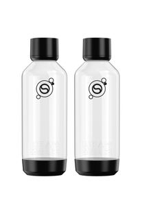 Wassersprudler Flasche SodaStream "fizz & refresh 1 L Kunststoffsprudlerflaschen (schwarz, 2er-Pack)", transparent (transparent, schwarz), H:26cm &Oslash;:8,5cm, Kunststoff, Karaffen, Wassersprudler Flasche, sp&uuml;lmaschinengeeignet