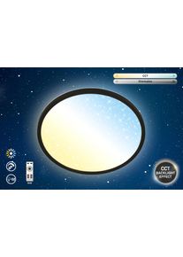 BRILONER LEUCHTEN LED Panel "SLIM", bunt (matt, schwarz), 1, &Oslash; 29,3cm H: 4cm, 1 Stk., Leuchten, 29,3x4 cm, Wohnzimmer, Schlafzimmer, Flur, B&uuml;ro, LED Panel