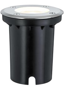 PAULMANN LED Einbauleuchte "Outdoor 230V Boden IP67 rund GU10 3,5W 140x140mm Edelstahl/Metall", silber (edelstahlfarben), 1, &Oslash; 10,8cm H: 12,4cm, 1 Stk., Leuchten, GU10, IP67, LED Einbauleuchte