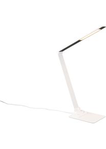 Trio LEUCHTEN LED Schreibtischlampe "TRAVIS, LED Leselampe 6,5W 650 Lumen CCT Lichtfarbe 3000/5000/6500K", wei&szlig; (wei&szlig; matt), 1, H: 71,9cm, 1 Stk., Leuchten, mit USB-A und USB-C Ladeanschluss, kippbar dimmbar H&ouml;he max 72cm, LED Schreibtischlampe