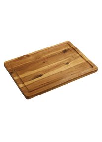 Schneidebrett Kesper "Tranchierbrett, Akazie, FSC", braun (natur), B:46cm H:2,5cm L:30cm, Massivholz, Schneidebretter, Schneidebrett, mit Saftrille