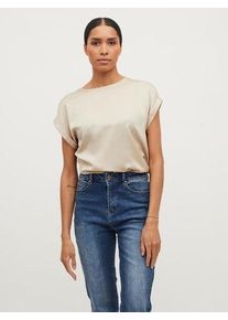 Vila "VIELLETTE S/S SATIN TOP - NOOS" Kunstfaser, regular fit