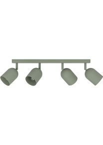 EGLO Deckenspot "TILSTON Spotlampe - Stahl - E14 - 4X40W - IP20", gr&uuml;n, 4, H: 20,5cm, 1 Stk., Leuchten, Deckenlampe, Deckenstrahler, Strahler, L58 x B8 x H20,5 cm, Deckenspot