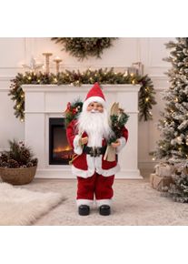 Weihnachtsmann OTTO HOME "Dekoration f&uuml;r Weihnachten, klassisch -traditionell oder skandi-grau", rot (rot, wei&szlig;), B:22,5cm H:45,5cm T:16,5cm, Kunststoff, Polyester, Vinyl, Dekofiguren, Weihnachtsmann, mit Sack und Geschenken, jeweils in 2 Gr&ouml;&szlig;en: ca. 25 oder 45 cm hoch