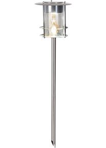 LED Solarleuchte "Solar-Wegleuchte Valencia", silber, B:14,5cm H:64,5cm L:14,5cm T:14,5cm &Oslash;:14,5cm, PARFORCE TRADITIONAL HUNTING, Leuchten, LED Solarleuchte, Hohe Solar-Wegeleuchte, LEDs mit 15 lm, D&auml;mmerungssensor