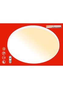 BRILONER LEUCHTEN LED Deckenleuchte "COMPETO", beige (wei&szlig; matt), 1, &Oslash; 48,5cm H: 16cm, 1 Stk., Leuchten, 48x6,5 cm, Wohnzimmer, Schlafzimmer, Flur, K&uuml;che, LED Deckenleuchte