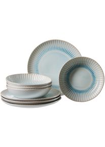 Tafelservice RITZENHOFF & BREKER "Mira", blau, 8, Steingut, Geschirr-Sets, Tafelservice